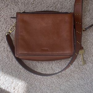 New leather bag brown